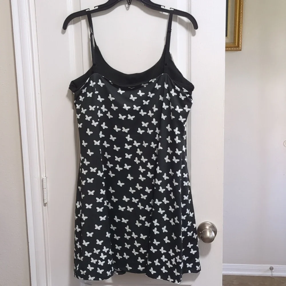 Black & White Butterfly One-Piece Swimsuit